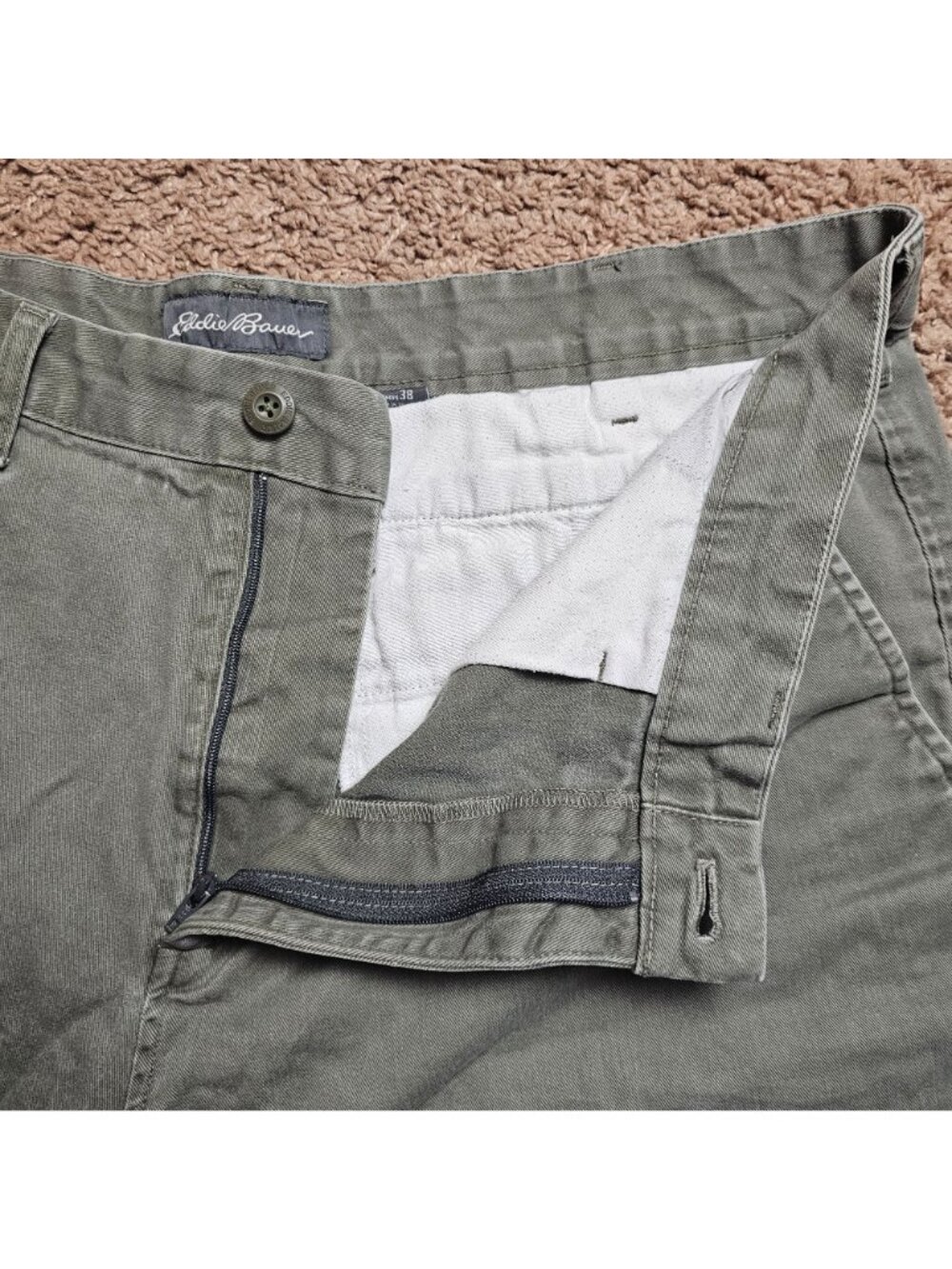 Eddie Bauer Shorts Mens 38 9" Inseam Flat Front Casual Cotton Hiking Outdoor - Picture 3 of 8